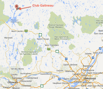 Club Gatineau map