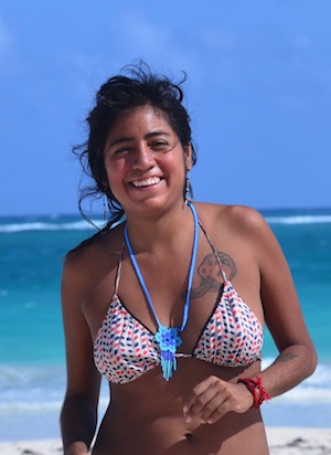 Romina, a local artist from Mexico