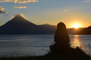 Sunset on Volcano San Pedro, Lake Atitlan