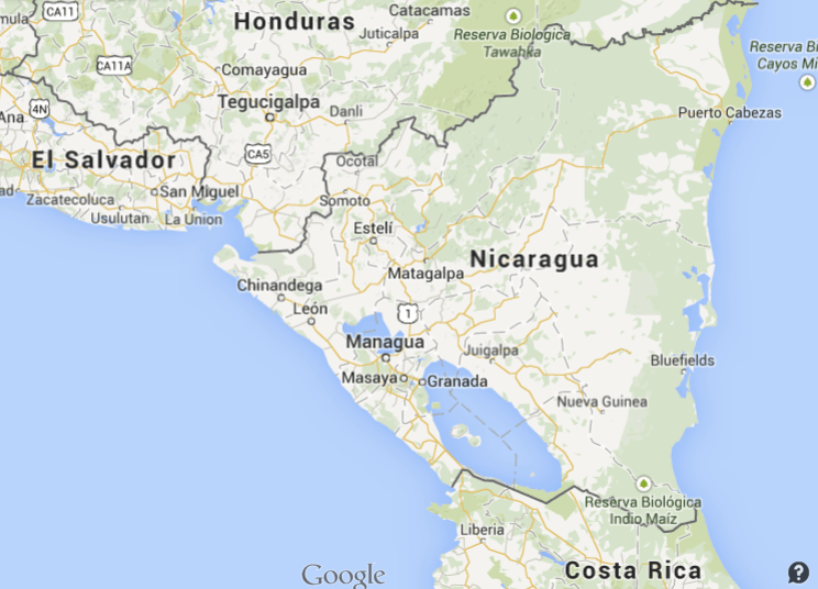 Nicaragua's map