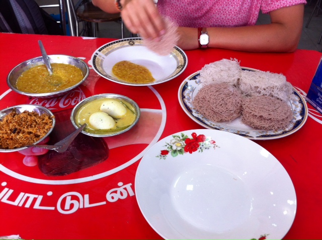 String hoppers, Dhal, Egg curry - Arafa Hotel, Trincomalee